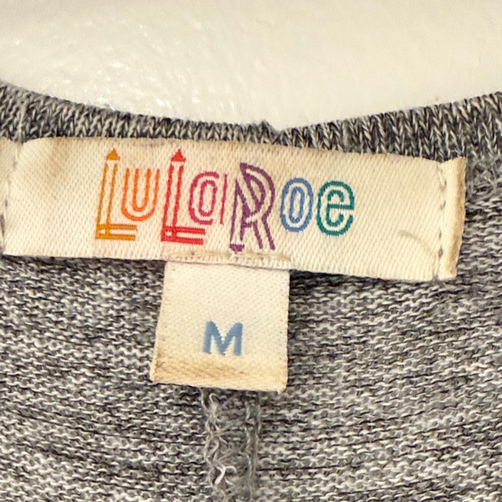 LULAROE Gray Long Open Cardigan duster - Picture 2 of 3